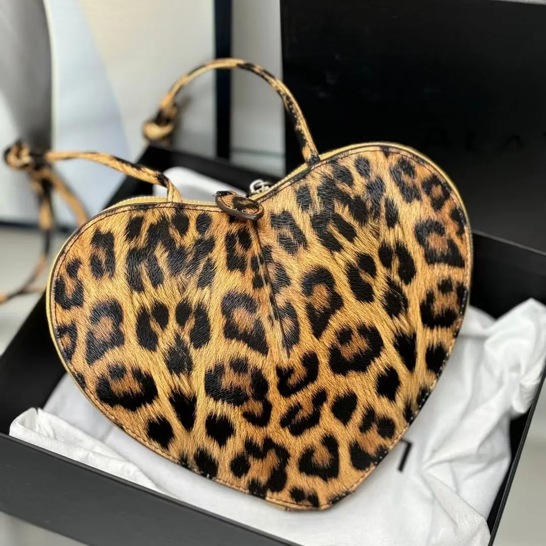 Leopard Heart Leather Crossbody Bag Designer Evening Purse, Genuine  Leather Shoulder Bag, Party Clutch, Ladies Messenger Bag Buy Now!