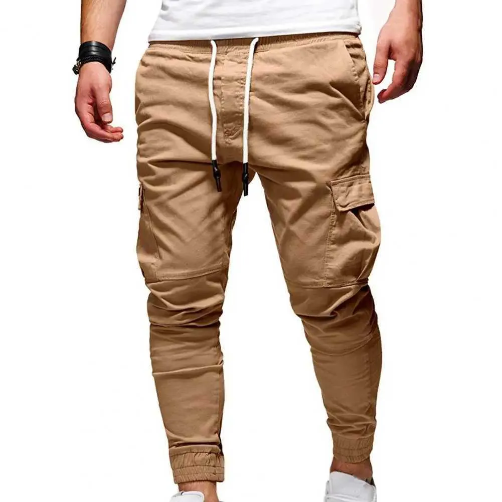 Save Big on Bulk Mens Joggers Cargo Pants New 2024 Casual Joggers Pants  Solid Color Men Cotton Elastic Long Trousers Pantalon Homme Cargo Pants