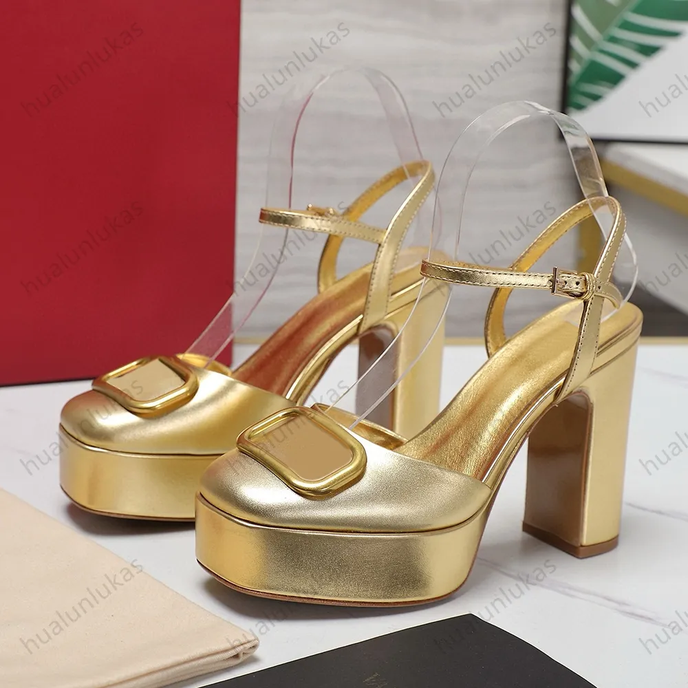 Plateau Metallic Platform Dress Shoes Sandals Chunky... From Shoes_gd,  $85.15 | DHgate.Com