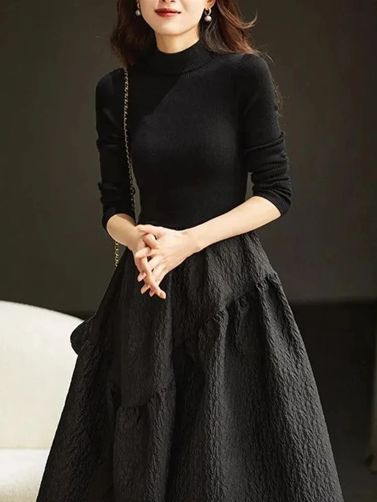fiorello knit dress Grey Crochet Flower Collared Knit Mini Dress – self-portrait-US main image 1