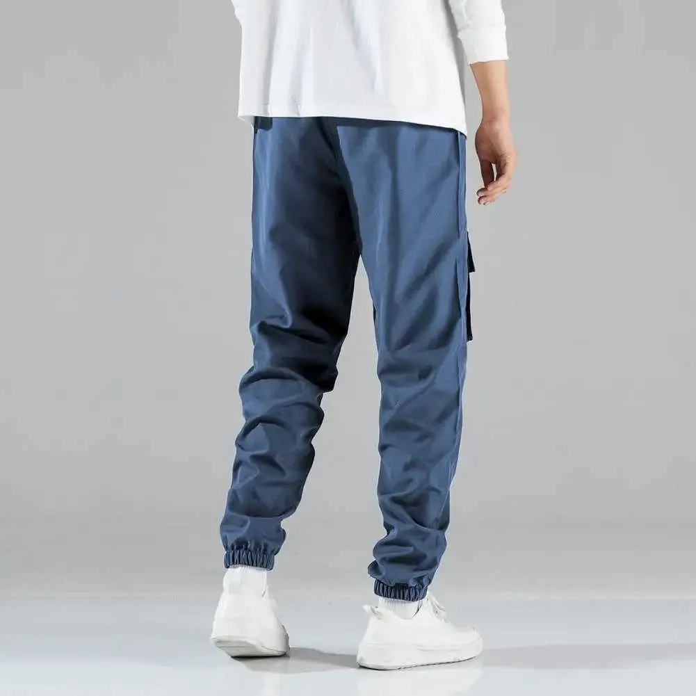 Mens Drawstring Cargo Sweatpants With Elastic Waist Multiple Pockets And Ankle Banded Design Loose Fit Sport Smart Jogger Trousers For Daily Wear M240815 From Accord fashion1 8.68 DHgate.Com