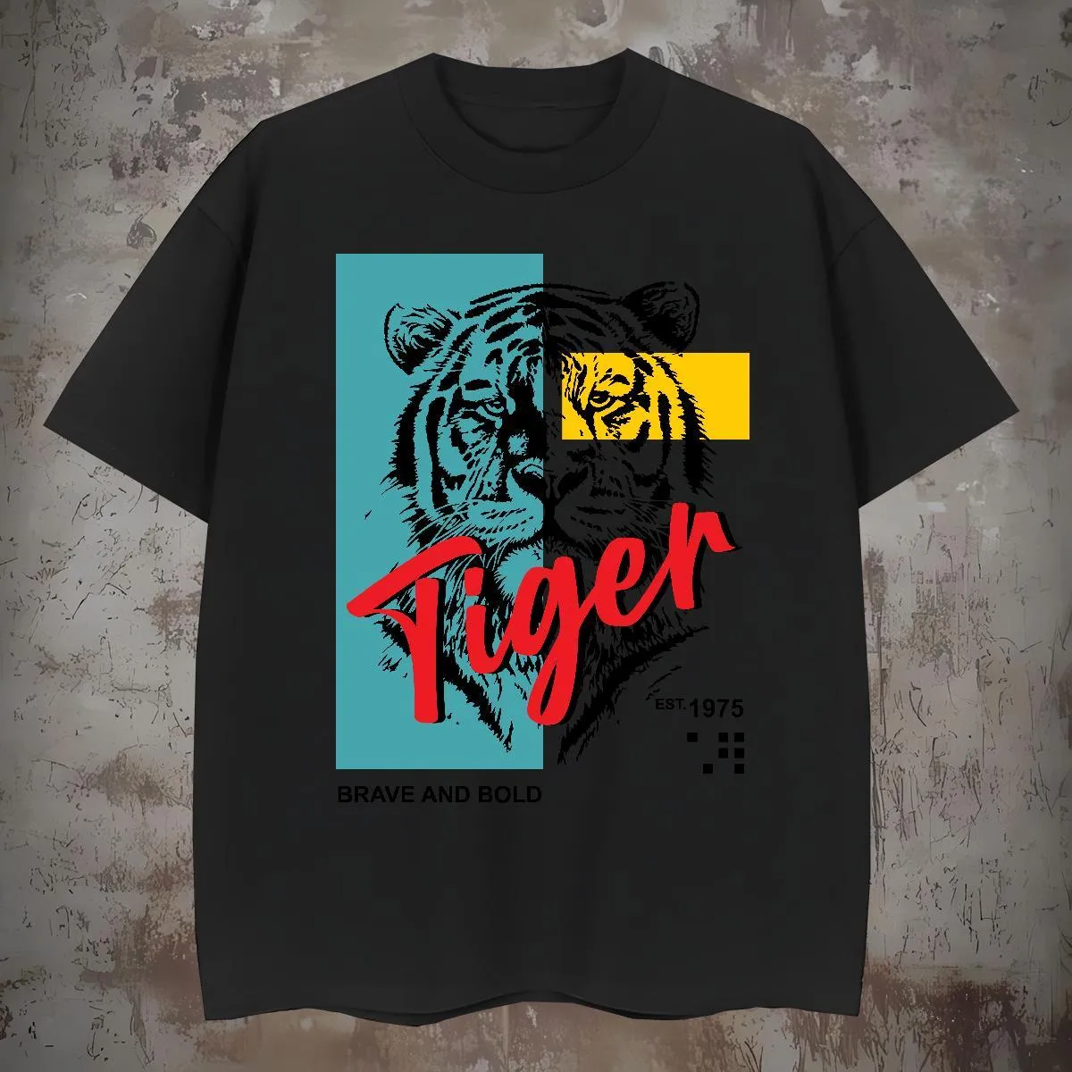 新品tigrebrocante bartuckshirtjbcket Premium Cotton Mens Graphic Tee: Tiger Street Style, Round