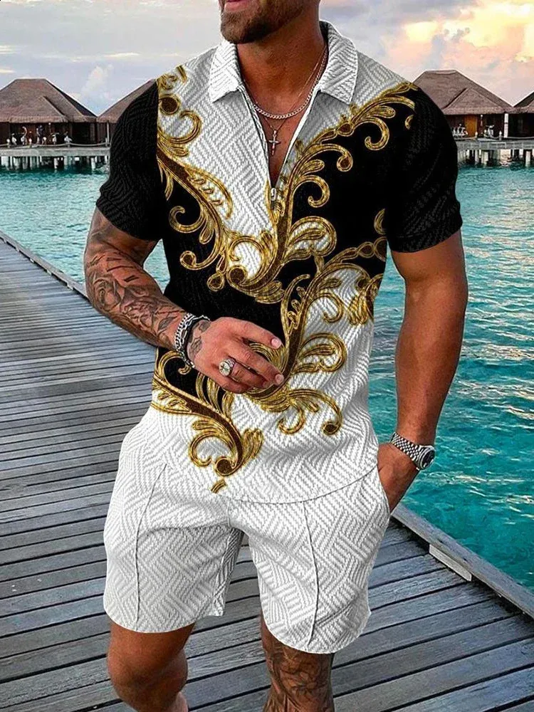 Save Big on Bulk Mens Shorts Tracksuit Set Mens Designer Tracksuits:  Fashionable Summer Short Sleeve Polo Shirt And Shorts Set Lightweight  Piece