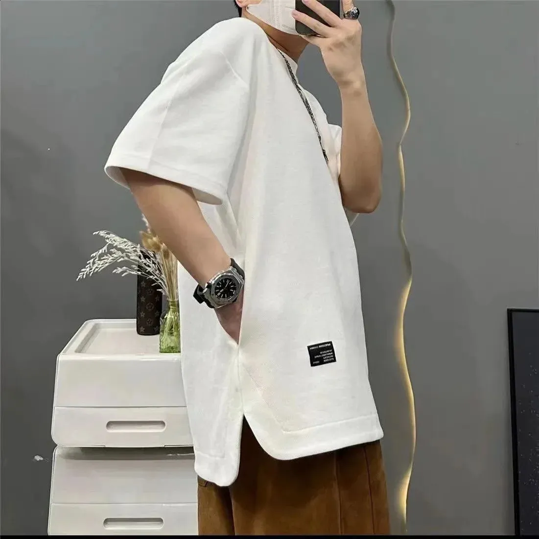Tシャツ・カットソー HUECLOSET Finger print loose fit cotton short sleeve t-shirt 706c0334-430d-49c2-8eee-