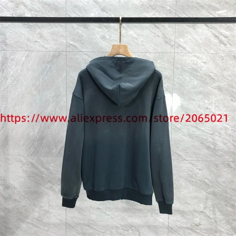 Vintage Black Hoodie - Washed Pullover, High Quality Unisex