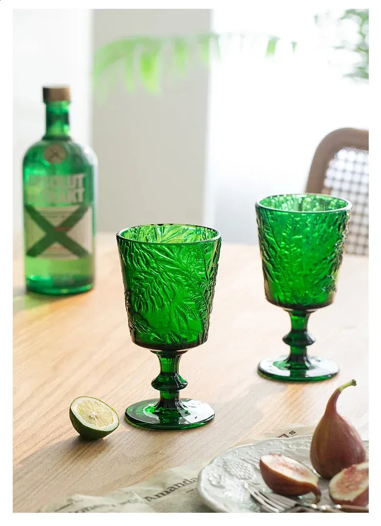 Vintage Embossed Green Wine Glass Goblet Crystal Stemware 50ml Capacity  Antique Imitation Style from Dhgate Wine Glasses - price 57.97