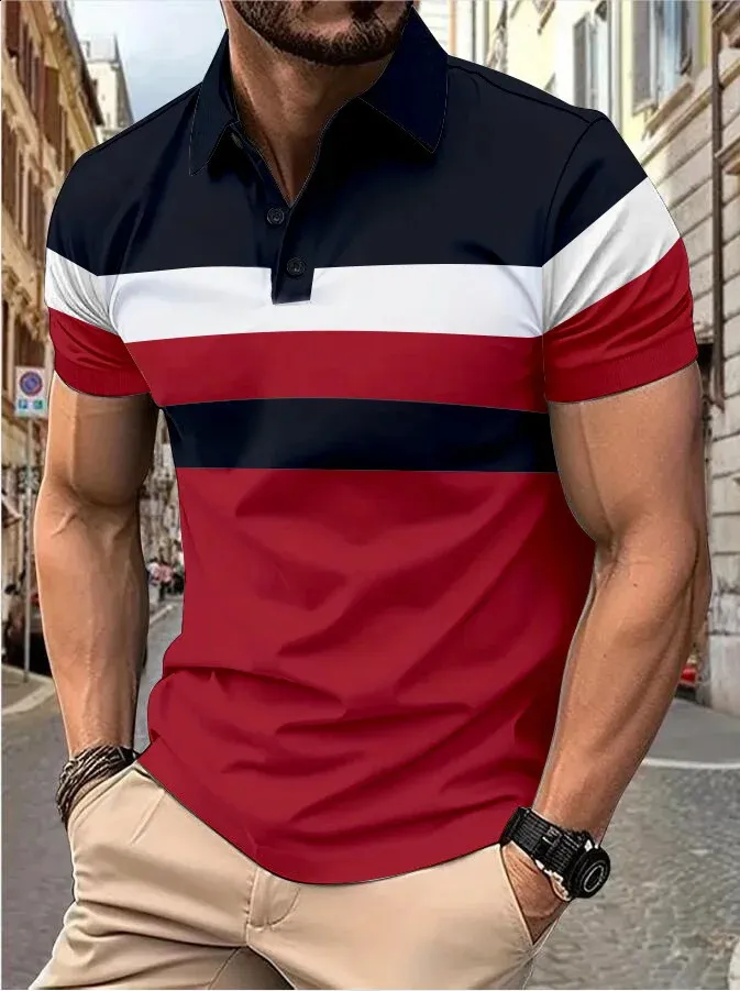 DHgate.com:Premium Mens Striped Short Sleeve Shirt - Classic