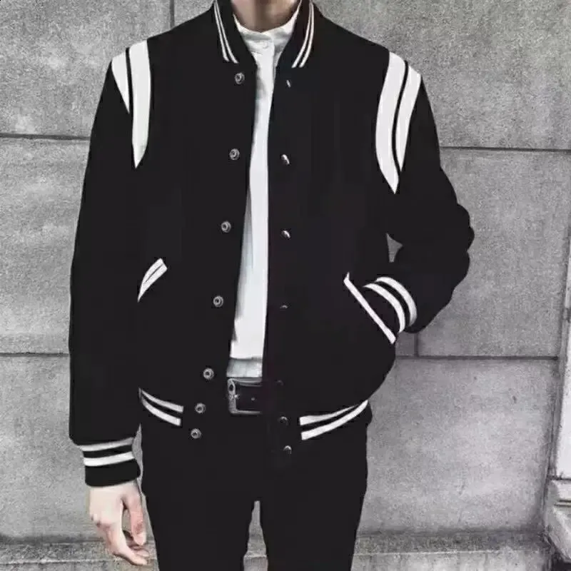 DHgate.com:Vintage Black & White Varsity Baseball Bomber DHgate.com:Vintage Black & White Varsity Baseball Bomber