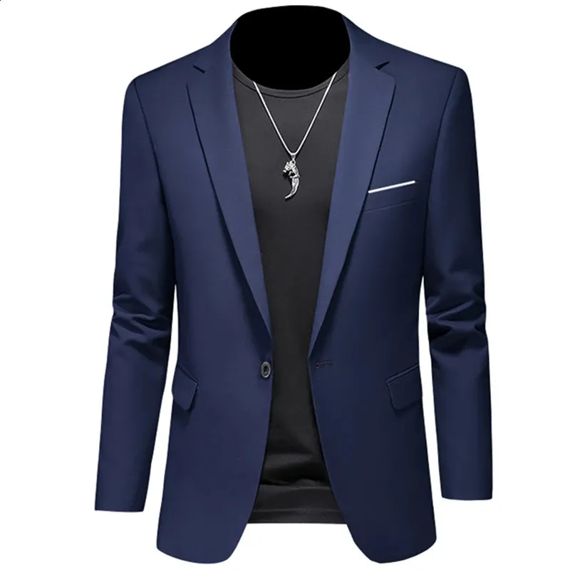 white christmas dresses Slim Fit Business Jacket Cotton Men Blazer Jacket Single Button Casual Mens  Suit Jacket Coat Suite BL