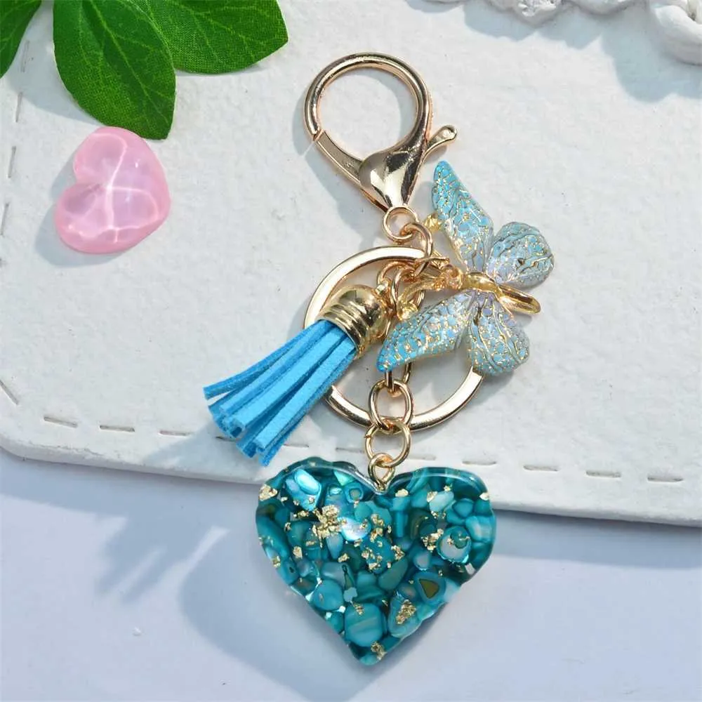 Butterfly Keychain With Diamond Accents - Hollow Zinc Alloy Bling Keyring For Women, Gift (Purple) - View #4