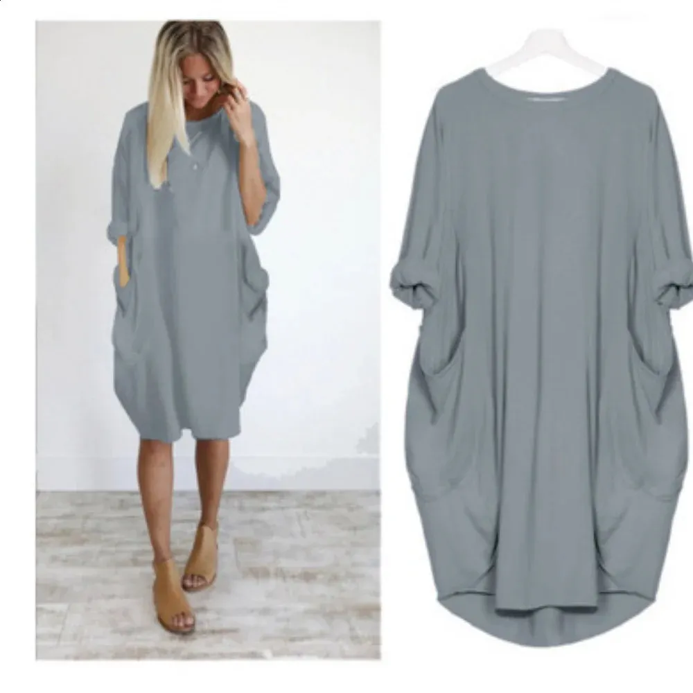 Oversized t shirt dress with pockets hotsell