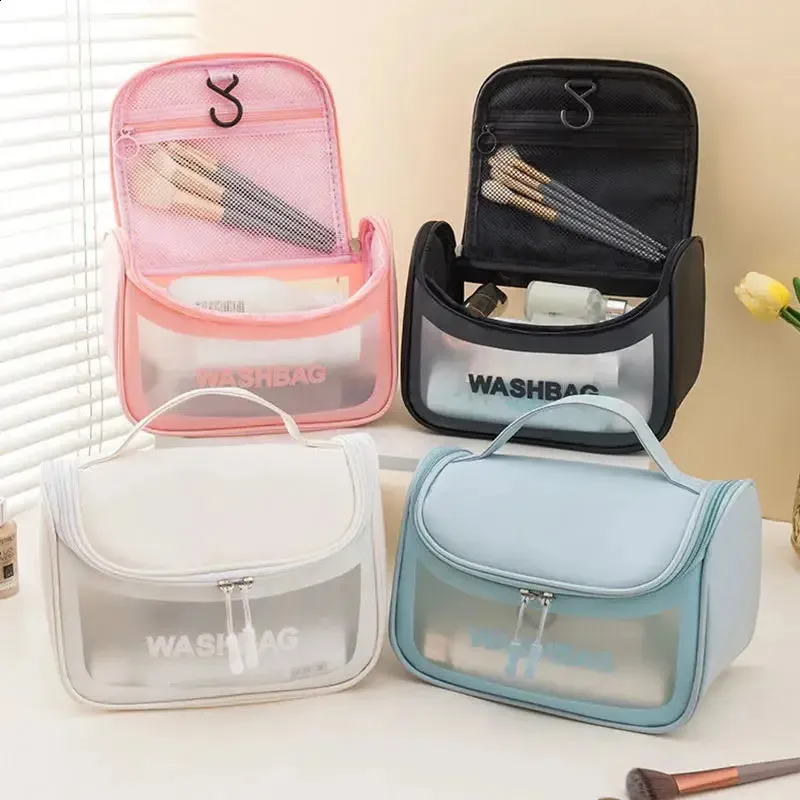 Neceser Transparente Viaje Avion Neceser Transparente 4 Piezas Bolsa De Aseo Portátil De PVC De Impermeable Con Cremallera Para Hombres Y Mujeres Para Vacaciones Baño Y Organización Neceser Mujer Mediano