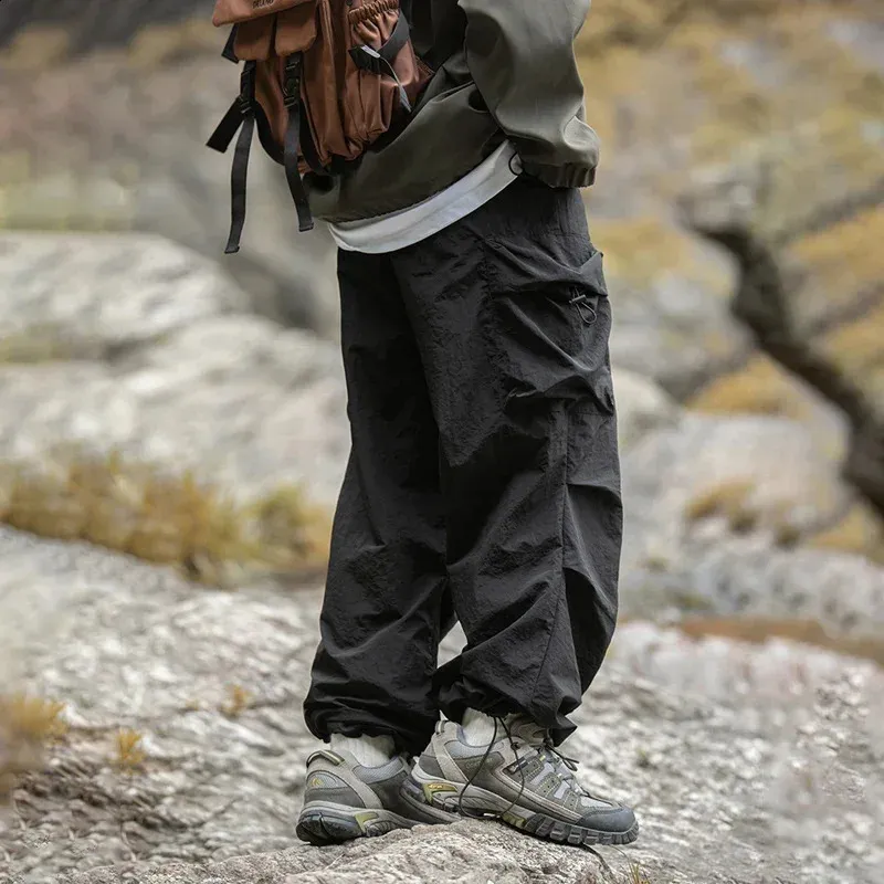 タグ付きADRER parachute cargo pants ブラックLサイズ ADRER カーゴパンツ parachute cargo pants / パラシュート