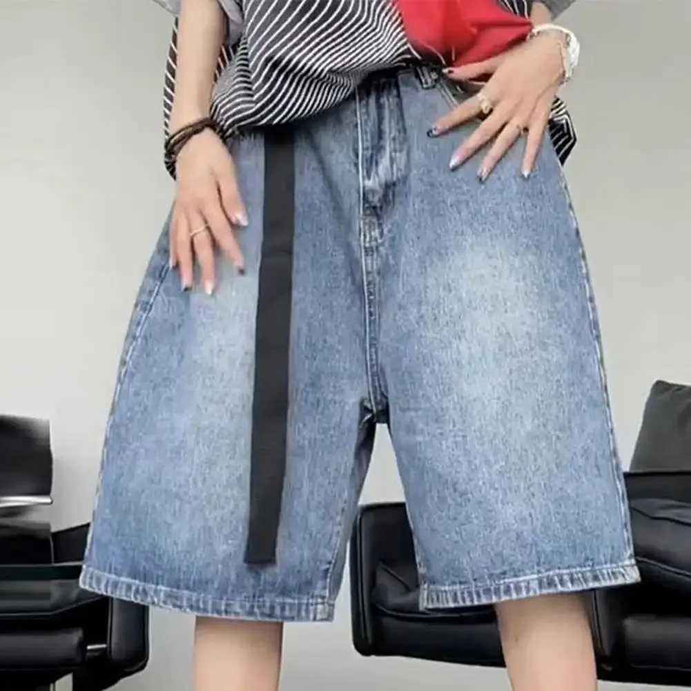 Plus Size Denim Shorts: High Waist Korean Style Jean Shorts for Women  Chic, Comfortable Summer Streetwear, S-4XL Available!
