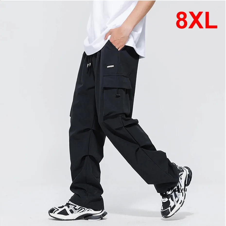 Save Big on Bulk Men's Straight Cargo Pants Elastic Waist Cargo Pants For  Men Casual Straight Trousers, Solid Color Design, Lightweight For Daily Use 