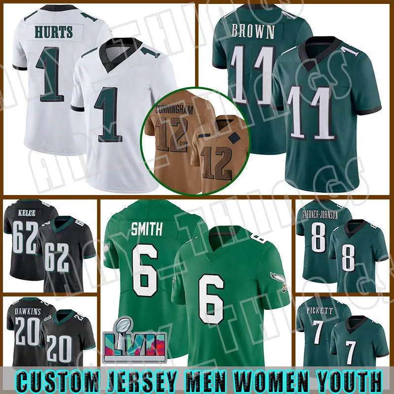 NFL American Football Shirts A.J. Brown Jalen Hurts DeVonta Smith Saquon Barkley Brandon Jason Darius Slay Jr Lane Johnson Kenny Pickett Davis Davis Mailata And Jalena Carter From Any things 16.6 DHga...