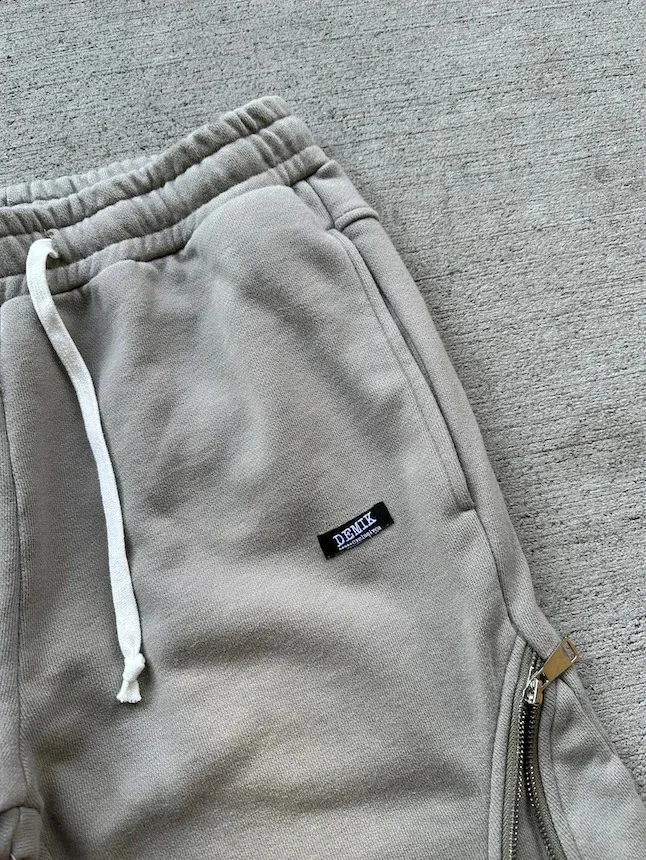 Harajuku Hip Hop Zipper sweatpant jeans for Streetwear and