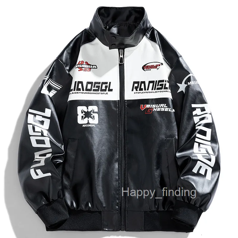 Premium Leather Race Jacket: Autumn Style, Cool Biker Streetwear. Shop ...