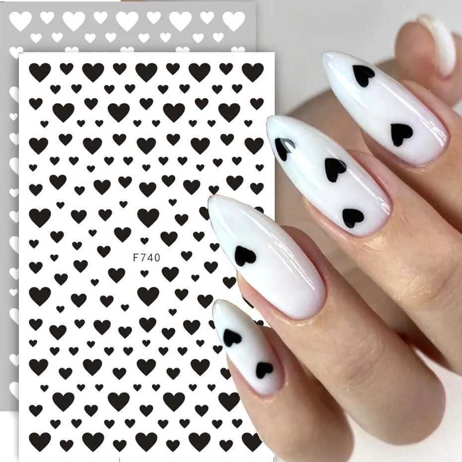 14pcs 3D Nail Wraps – Full Size Sticker Foils – Multi-Color Fashion Nail Art