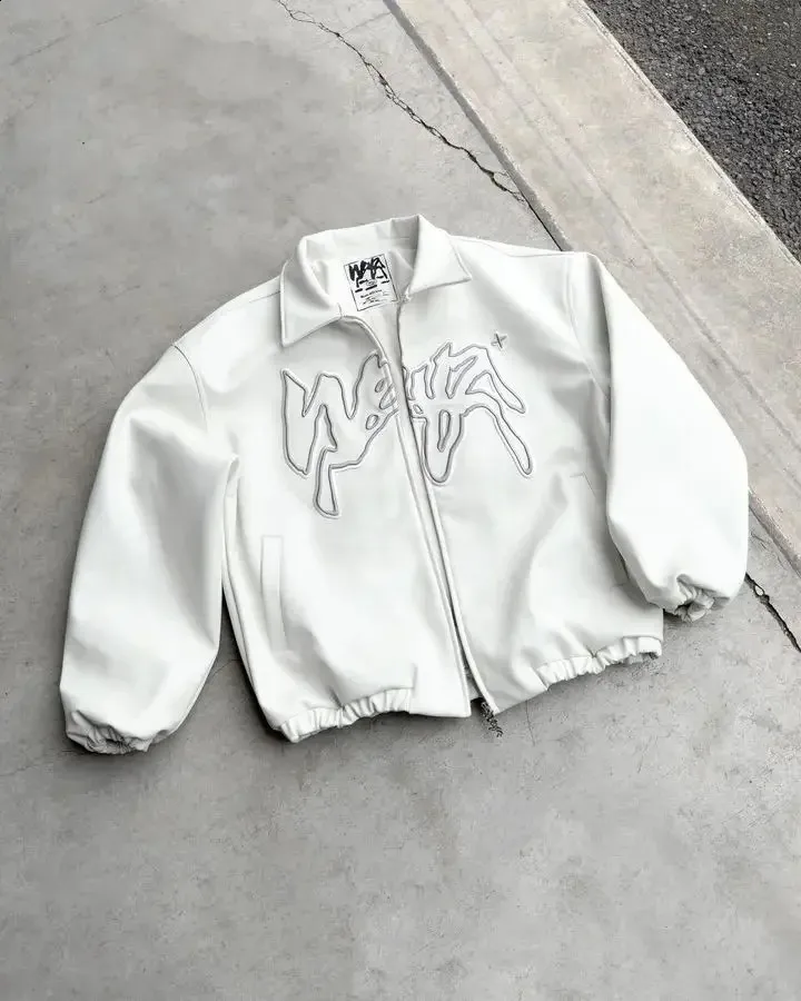 Harajuku Punk Leather bomber jacket - Hip Hop Retro Style