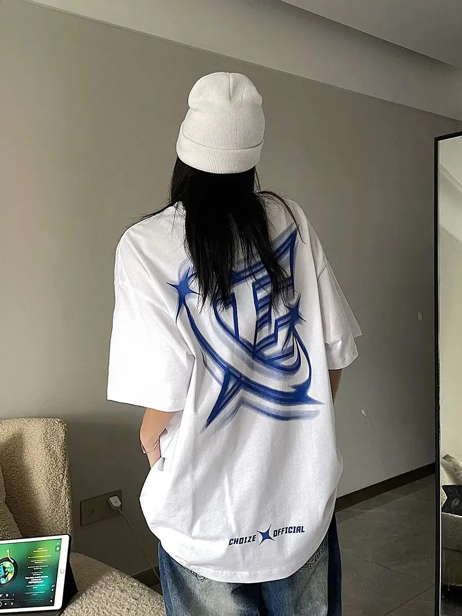 LGB hand graphic タンクトップ Y2K Xojbzoo Unisex Y2K Streetwear Baggy Jeans Retro Totem Print Goth