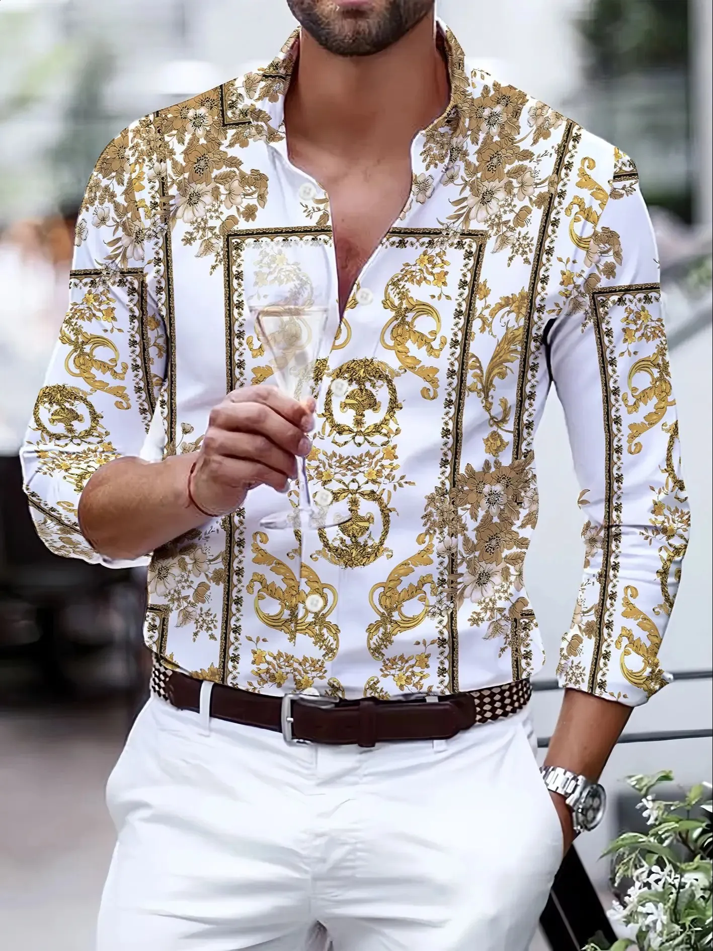 Mens Leopard Print Shirt: Premium Fashion, Long Sleeve Polo, Best