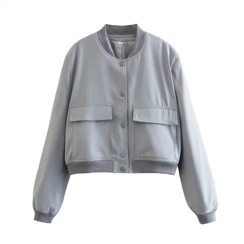 Stylish Bomber Jacket: Womens Long Sleeve Outerwear with