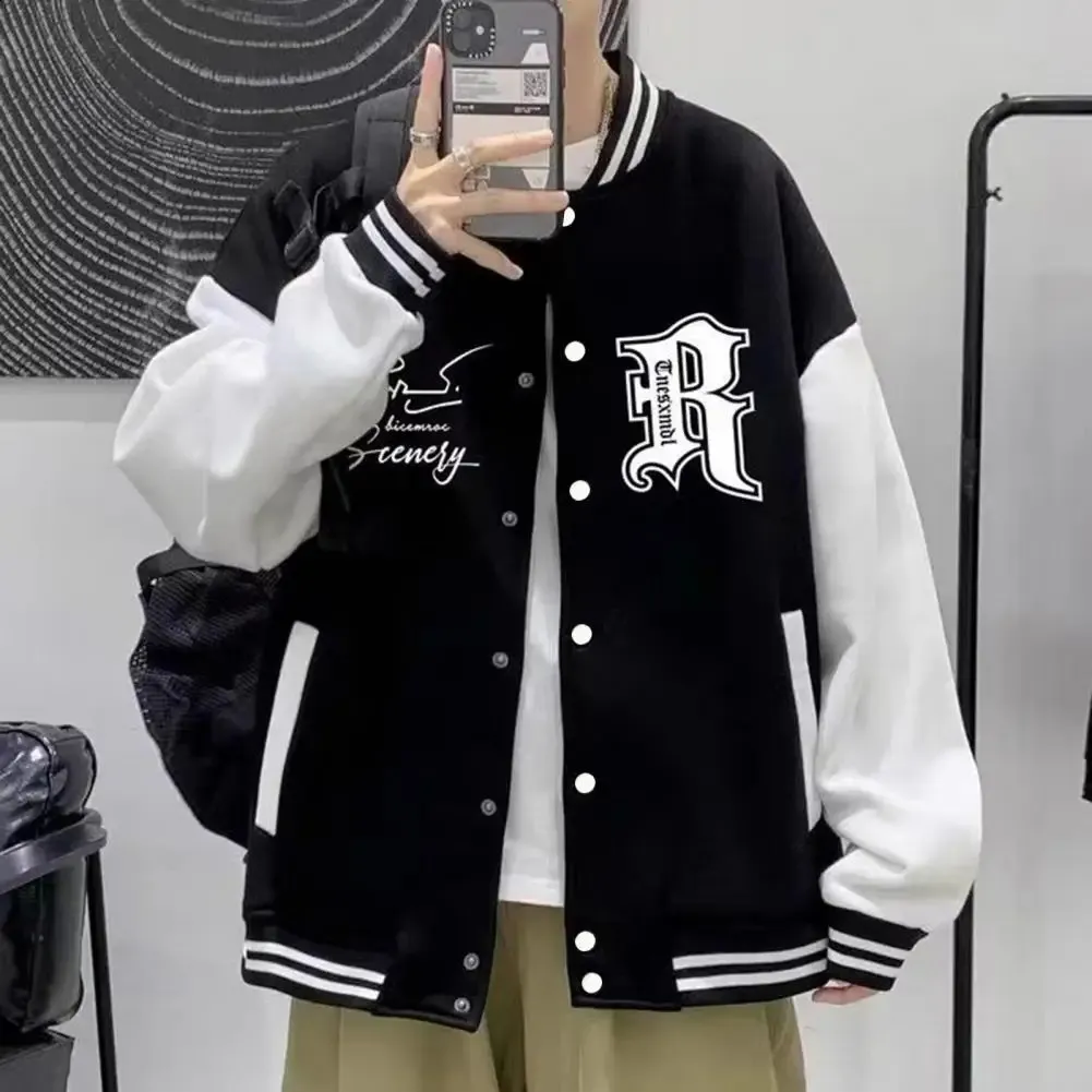 DHgate.com:Stand Collar Loose Baseball Jacket for Men | Fall DHgate.com:Stand Collar Loose Baseball Jacket for Men | Fall
