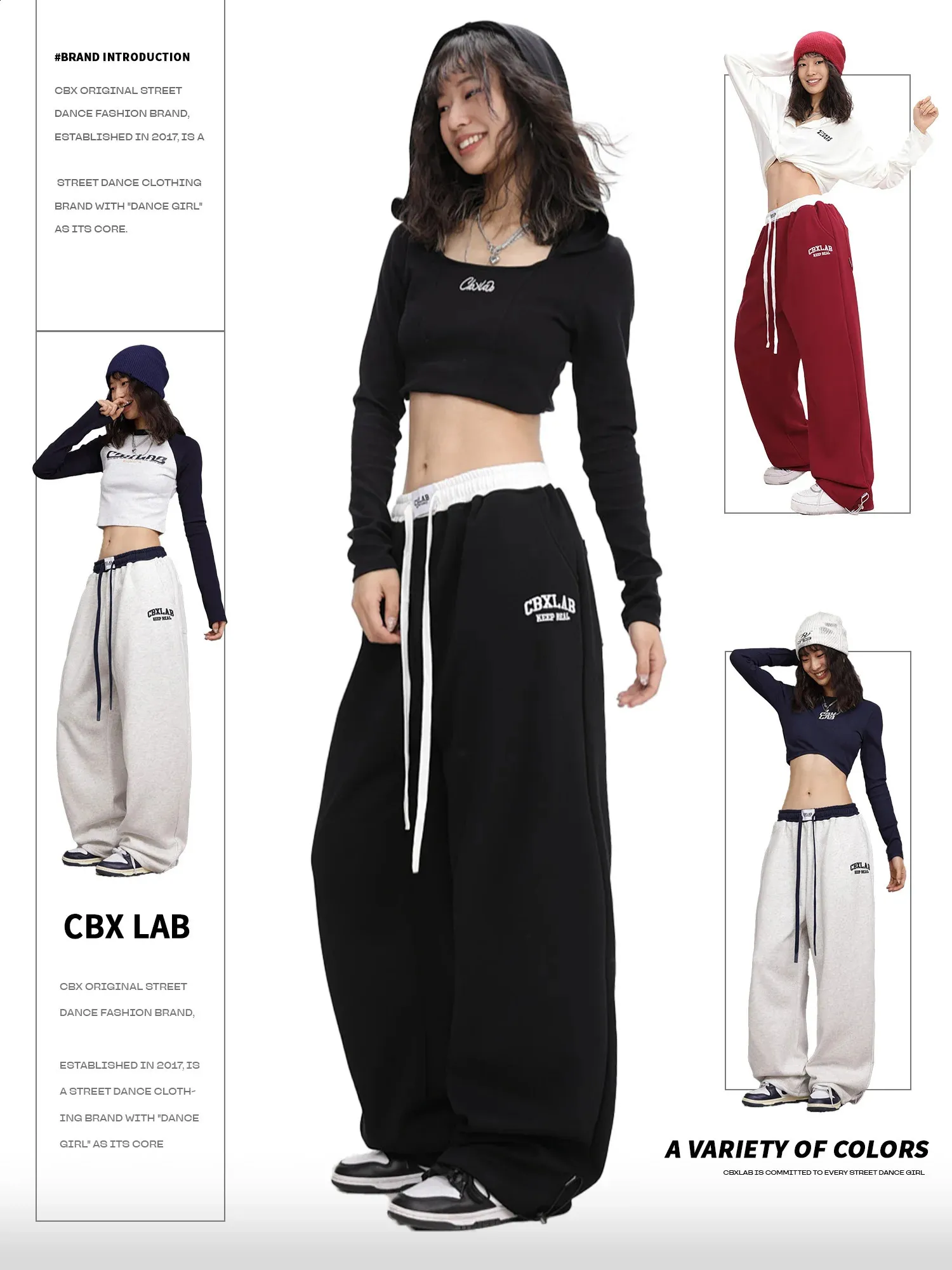 Multicolor Hip Hop pants track for Women - CBXLAB Street
