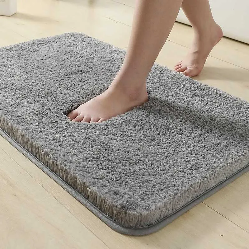 Shop Soft Microfiber Bathroom Rug: Water Absorbent, Non-Slip Plush Bath ...