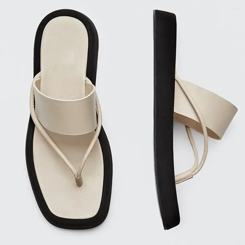 Soft Sheepskin Flip Flops Thick Sole Comfort Slides, Women's Beach  Slippers, Casual Summer Shoes, Vintage Style for Girls Buy Now!