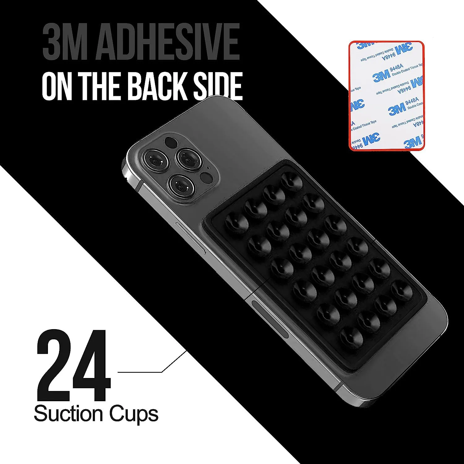 3M Silicone Rubber Suction Cup Phone Mount Hands Free Holder For