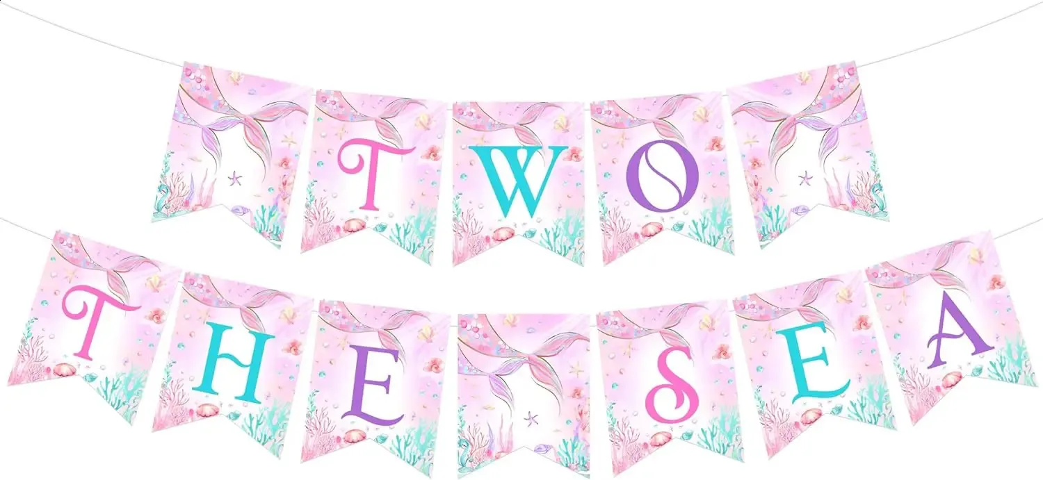 under-the-sea-ocean-mermaid-birthday-party-birthday-decorations-for-2-year-old-girls-2-the-way-banner-and-supplies-240813 for Free Printable Mermaid Birthday Banner Under the Sea Ocean Mermaid Birthday Party birthday decorations for 2-Year-Old Girls - 2 the Way Banner and Supplies 240813 for Free Printable Mermaid Birthday Banner