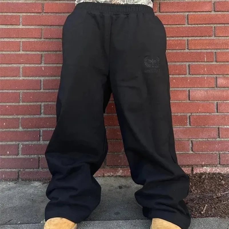DHgate.com:Harajuku Y2K Double Waist Camo Baggy Sweatpants 