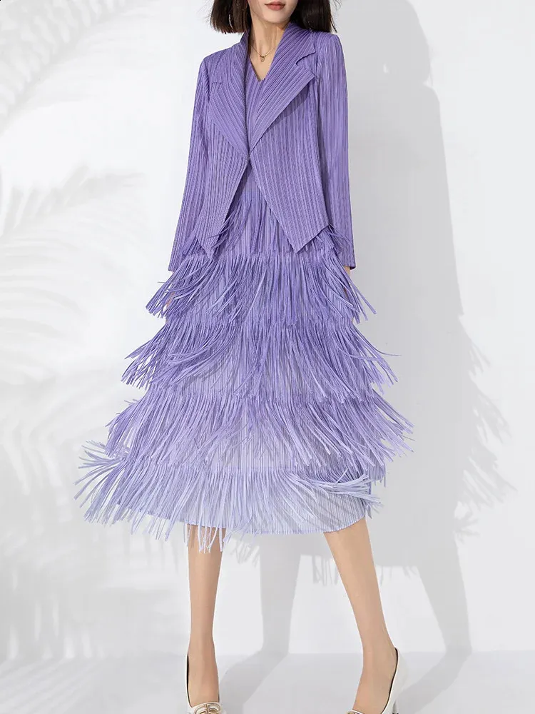 Purple vest skirt suit online