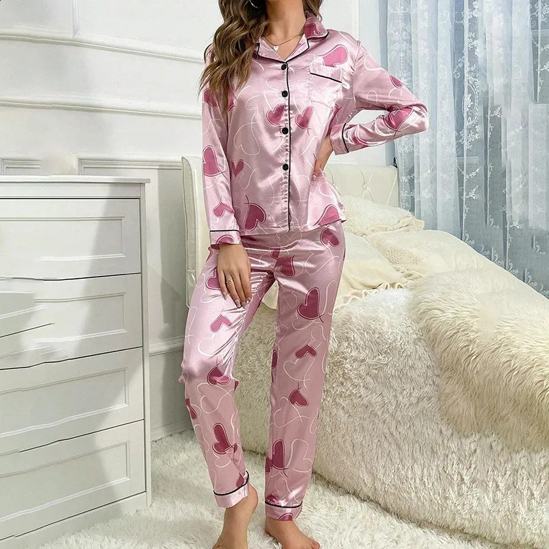 Pink Heart Print Lounge Set - Cute Cropped Cami Top & High-Waisted Shorts For Sleepwear Or Casual Wear