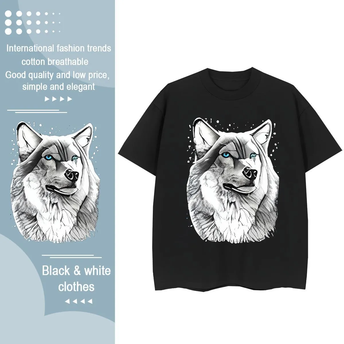 Save Big on Bulk Cool Tshirts Designs Cool Design Mens T Shirts Wolf  Breathable Crew Neck Street DIY Anime 100% Cotton 230g Tshirt For Man Woman 