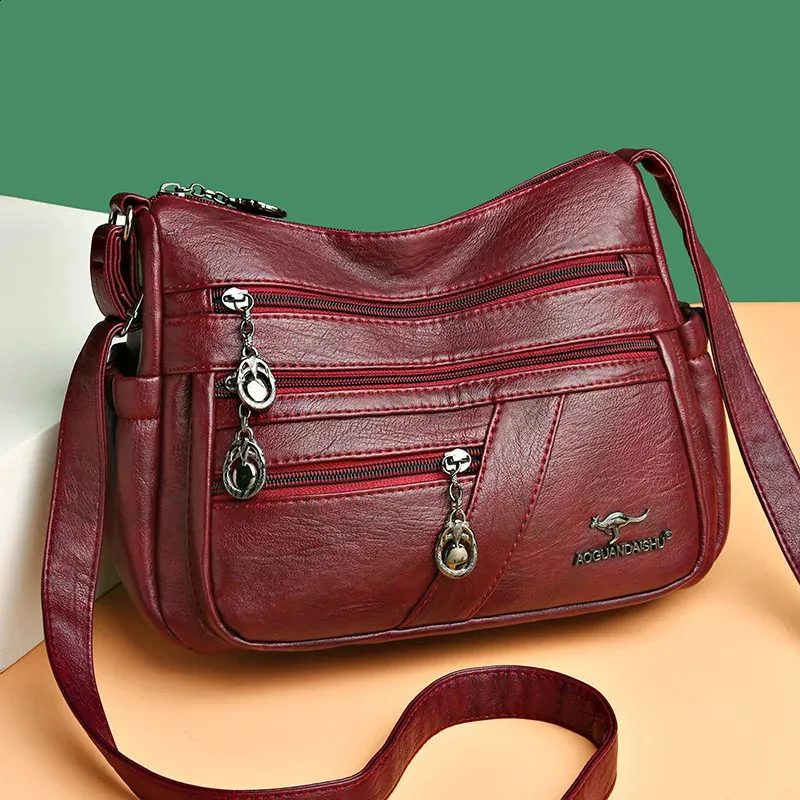 DHgate.com:Soft Leather Shoulder Bag - Spacious & Stylish