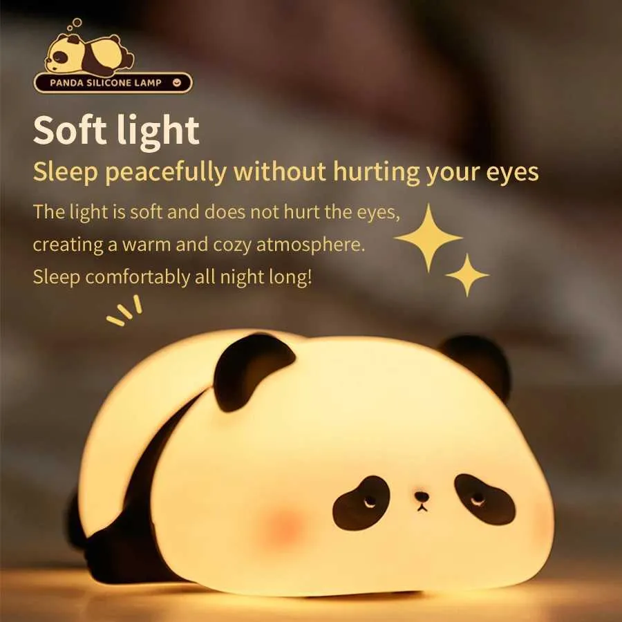 W240816 LED Childrens Night Lights Silicone Panda... From Innovation ...