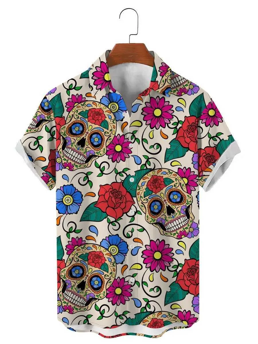 3D Gedrucktes Sugar Skull Hawaiihemd Für Herren – Lässiges Kurzarm Polo Im  Streetwear Stil Von 8,57 € | DHgate, image size:900x1200