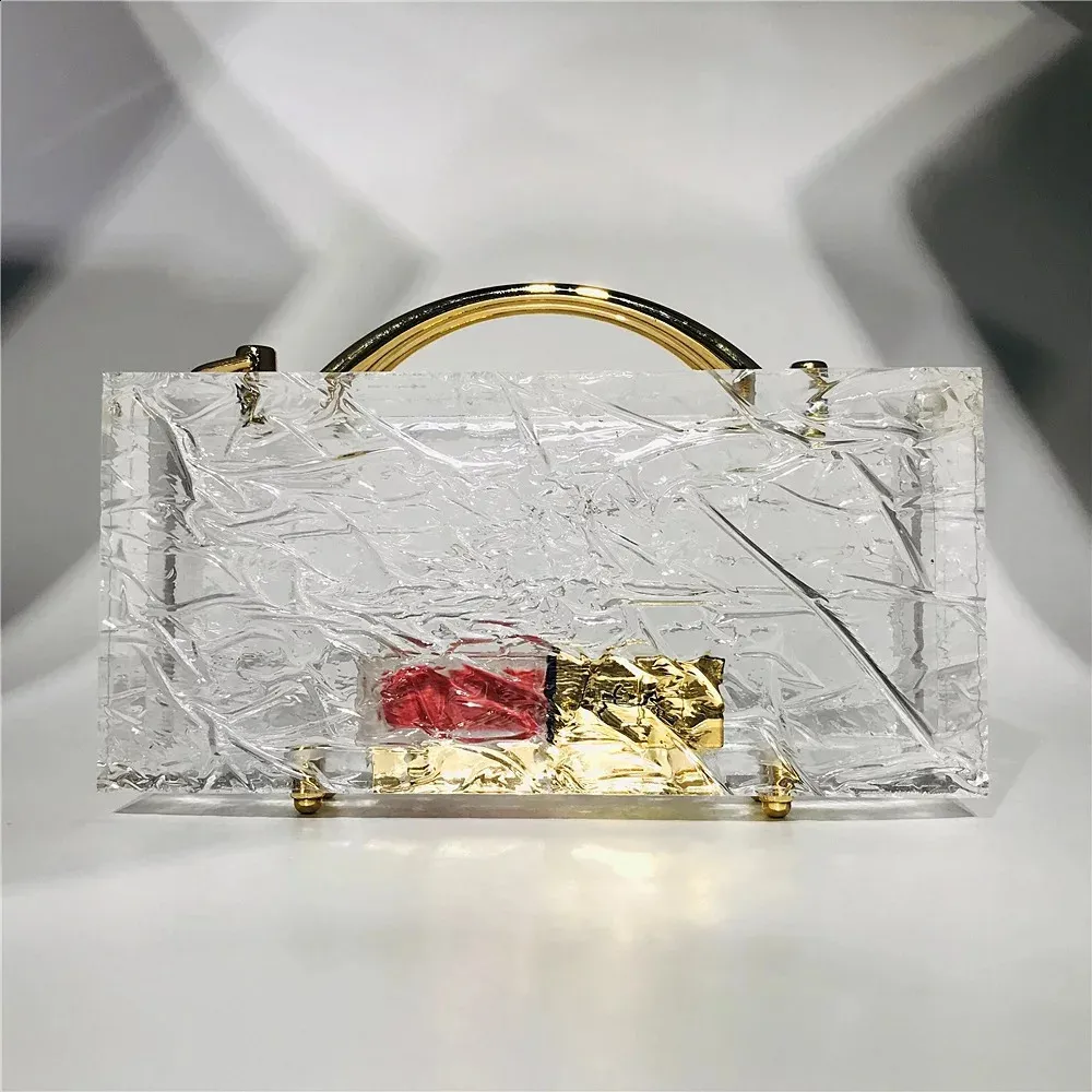 Retro Night Party Handbag Transparent Acrylic PVC Plastic Box Clear Makeup Bag For Women Perfect For Summer Style 240816 From Annides 55.66 DHgate.Com