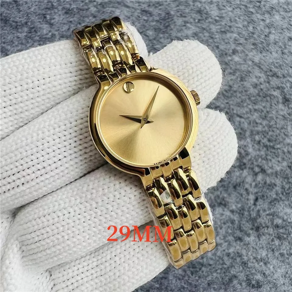 Stylish Couple vintage watches with Quartz Movement Stainless Steel Strap and Crystal Accents 40mm and 29mm Dial Perfect for Daily Wear