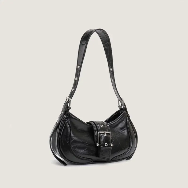 驚きの値段 PU Black Women's Y2K Leather shoulder women's バッグ