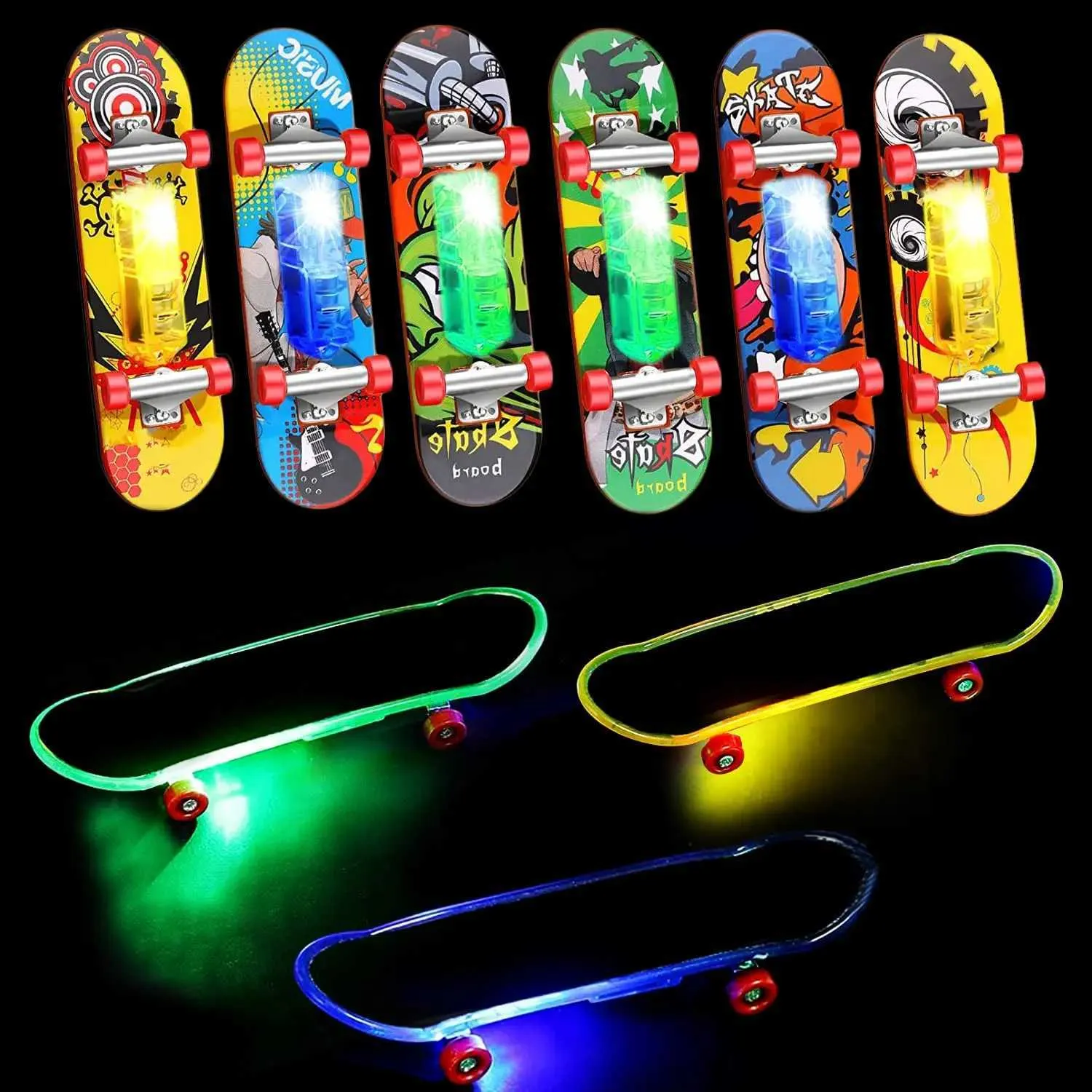 Finger Skateboard Mini – Planche à Doigts Avec Roulements à Billes, Design Rigolo Et Portable