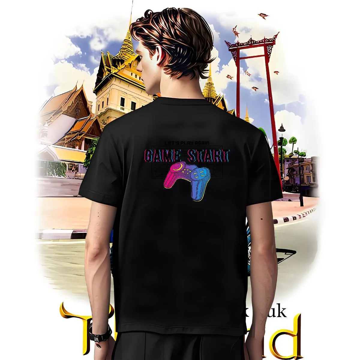 Camiseta Para Hombre A Rayas Ropa De Hombre Top Ajustado Cuello Redondo Rojo Ajustado Manga Larga Harajuku Moda Normal Coreano Otono