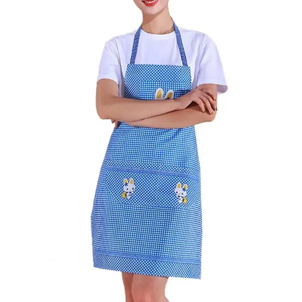 Cute Cartoon Rabbit Cotton Linen Cooking Apron, Household Cleaning
