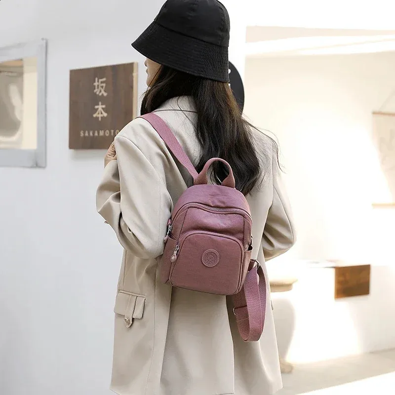 Nylon Backpack Best Mini Backpack Purse Korean Style Small - Main Image