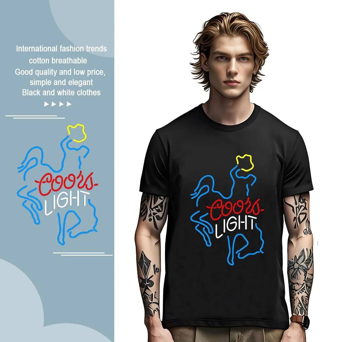Pure Cotton 230g Crew Neck Short Sleeve T-Shirt for Men and Women
