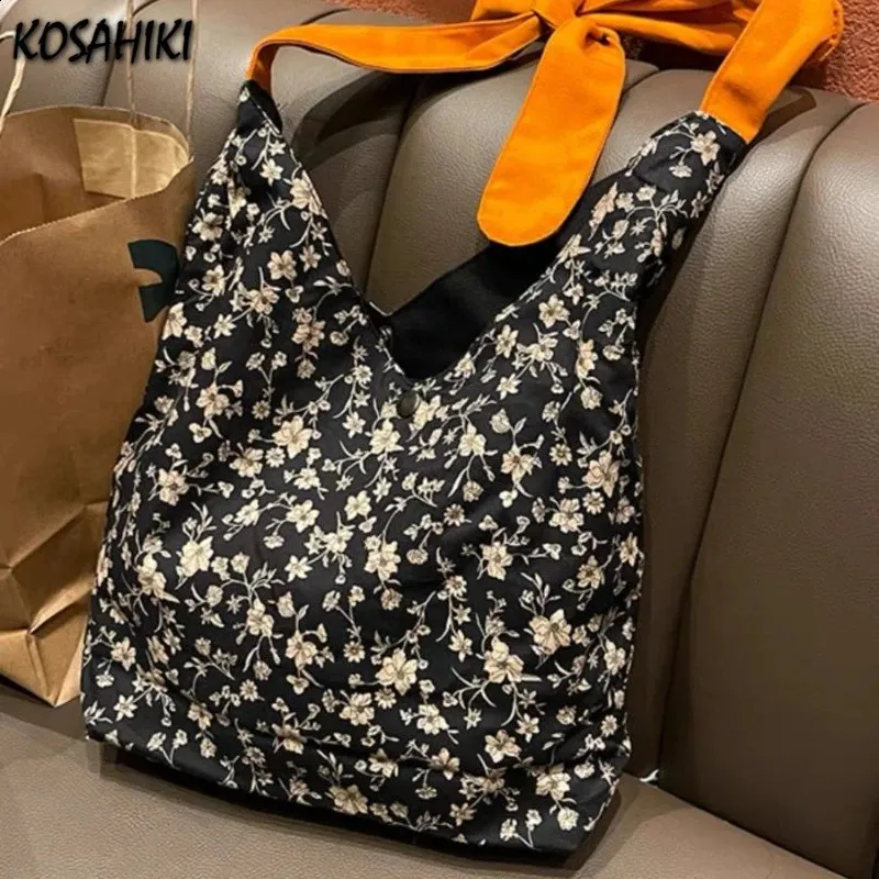 Japanese Fashion Flower Print Handbags