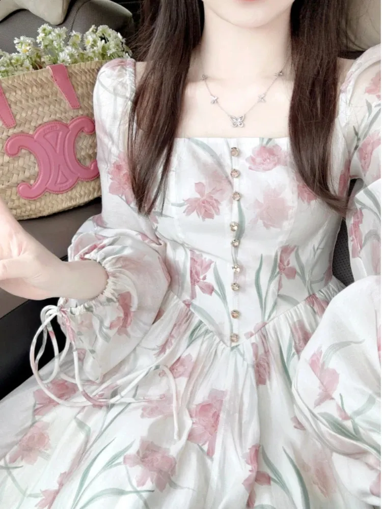 Elegant Vintage Loose Long Sleeve Dress For Women ... From Sereinstore,  $28.43 In Bulk | DHgate.Com
